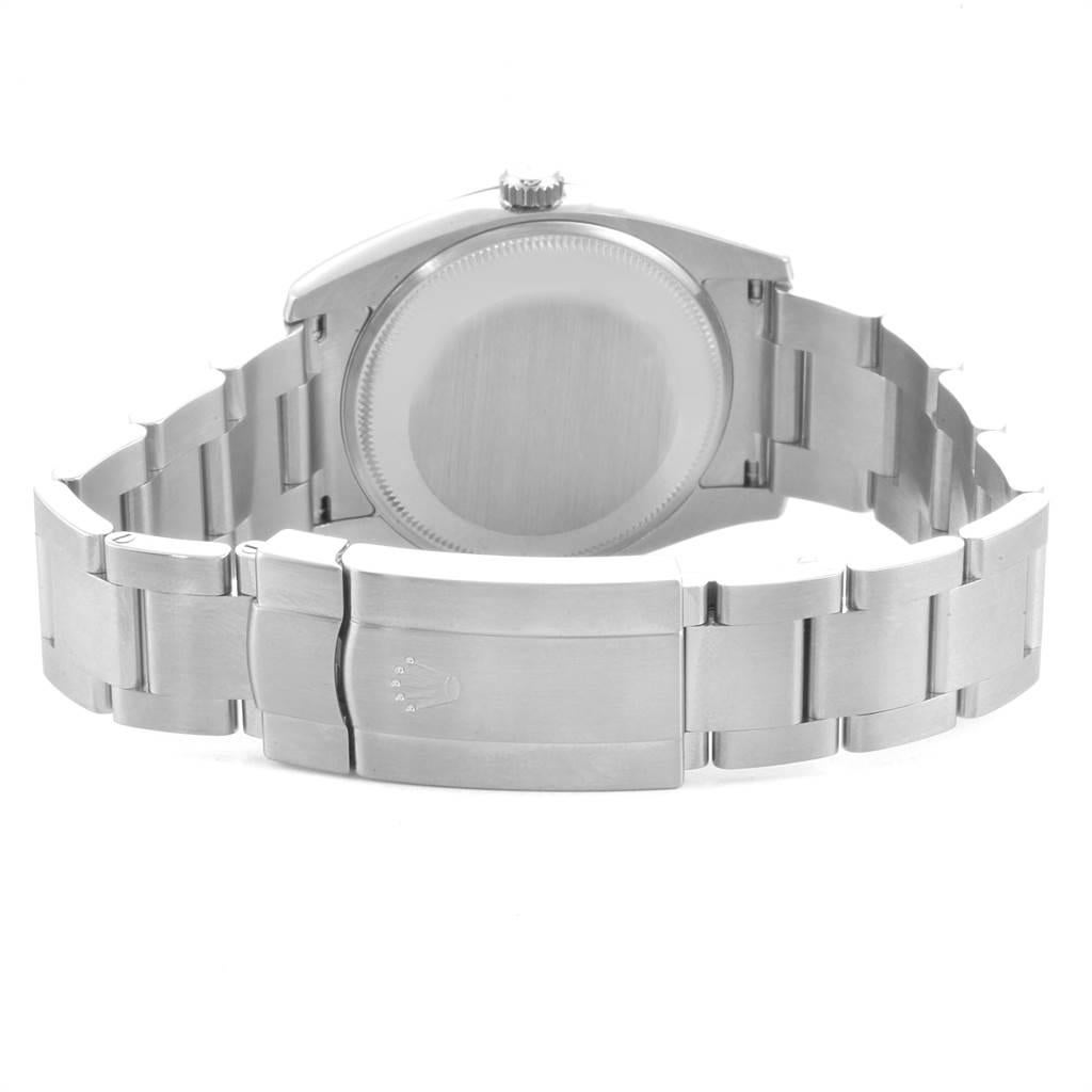Rolex Air King Steel White Gold Blue Hour Markers Men's Watch 114234 For Sale 2