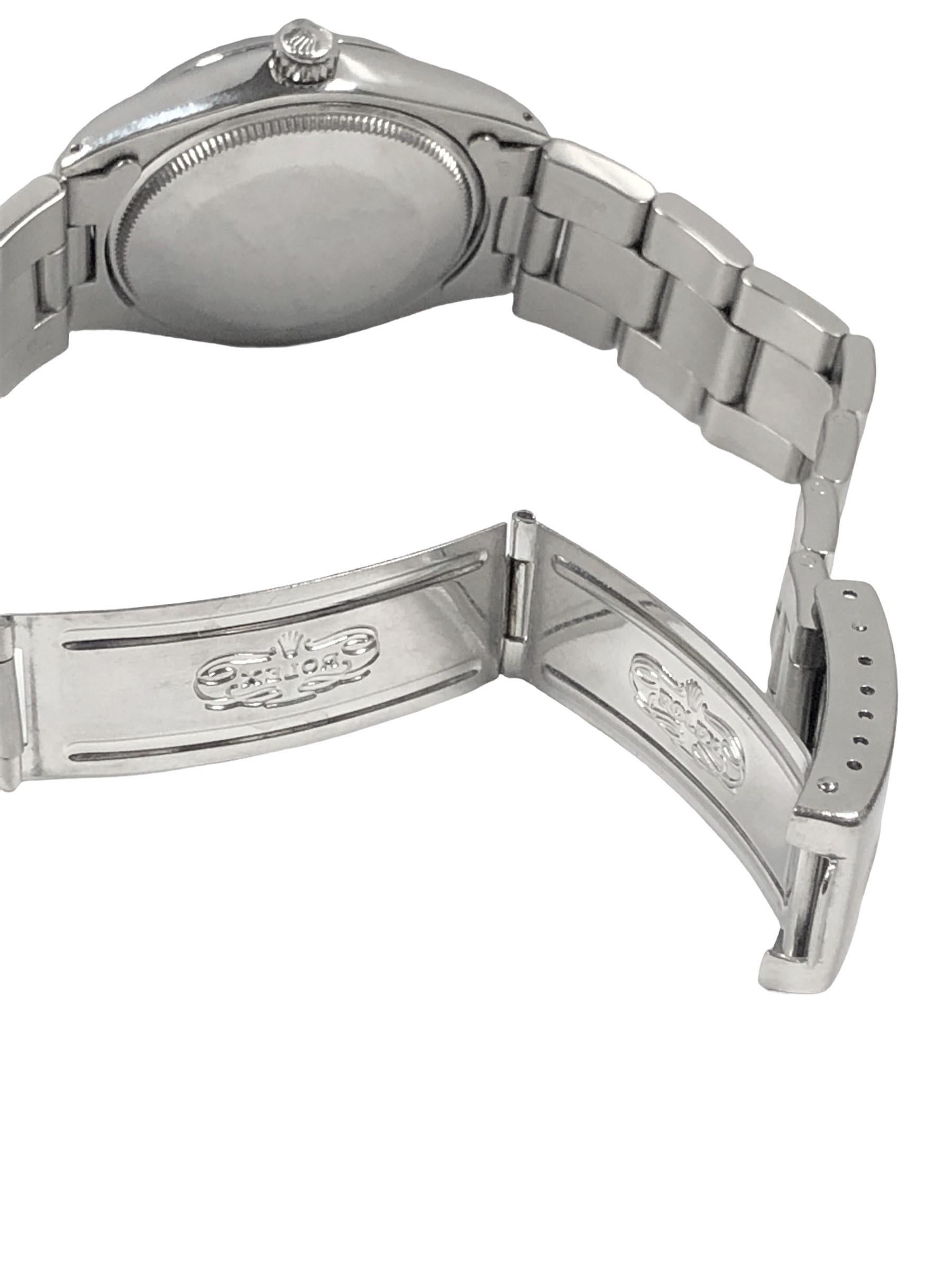 Rolex Air-King, montre-bracelet vintage en acier inoxydable à remontage automatique avec cadran tropical Excellent état à Chicago, IL