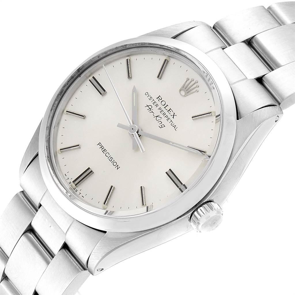 Rolex Air King Vintage Stainless Steel Silver Dial Men's Watch 5500 For Sale 2