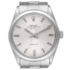Rolex Air King Vintage Stainless Steel Silver Dial Men's Watch 5500