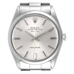 Rolex Air King Vintage Stainless Steel Silver Dial Men's Watch 5500