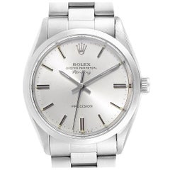 Rolex Air King Vintage Stainless Steel Silver Dial Men's Watch 5500