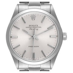 Rolex Air King Vintage Stainless Steel Silver Dial Mens Watch 5500