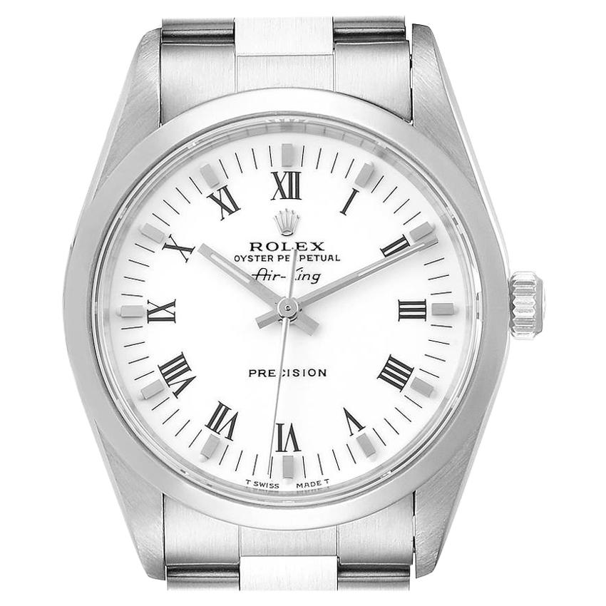 Rolex Air King White Dial Domed Bezel Men's Watch 14000 Box