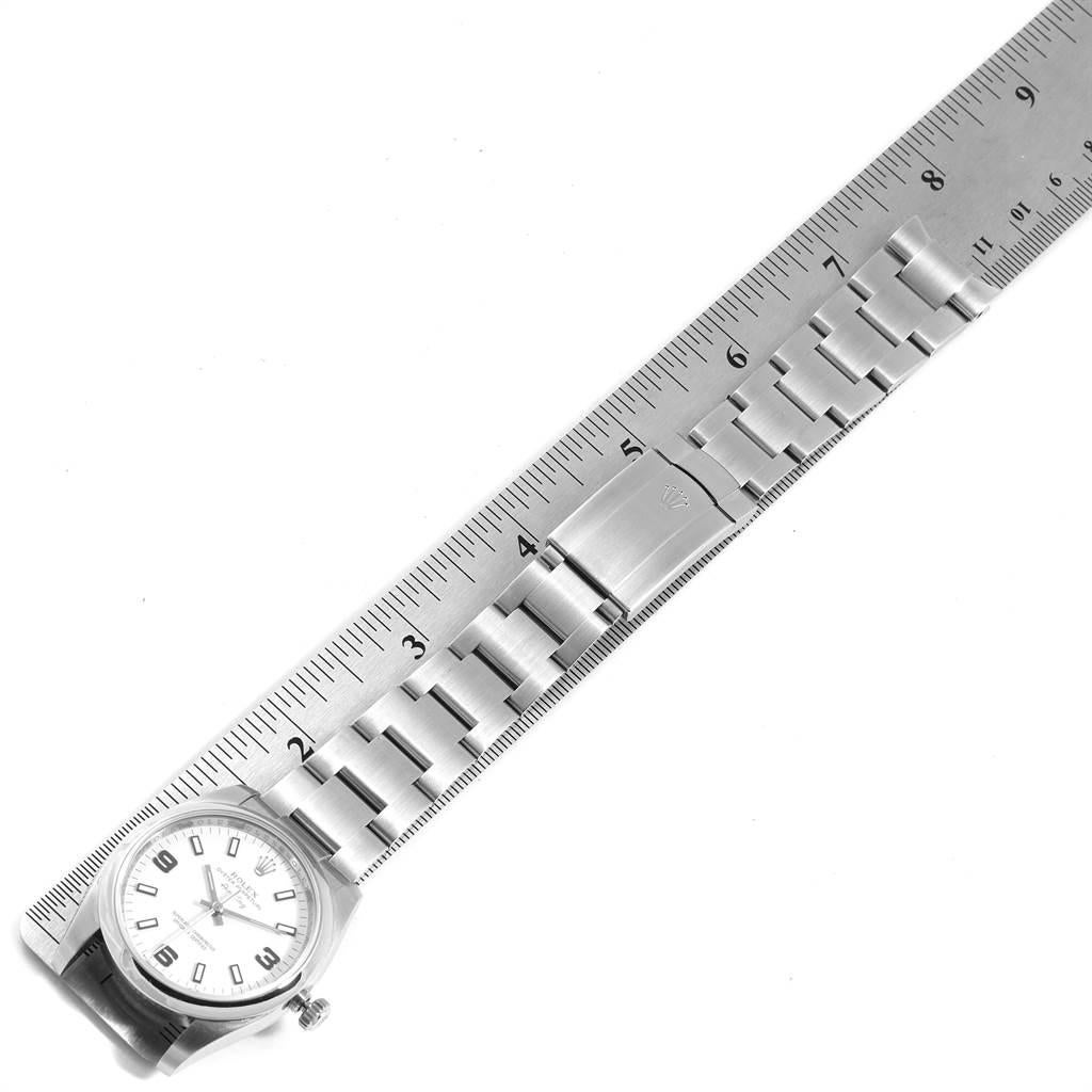 Rolex Air King White Dial Domed Bezel Steel Men's Watch 114200 For Sale 8