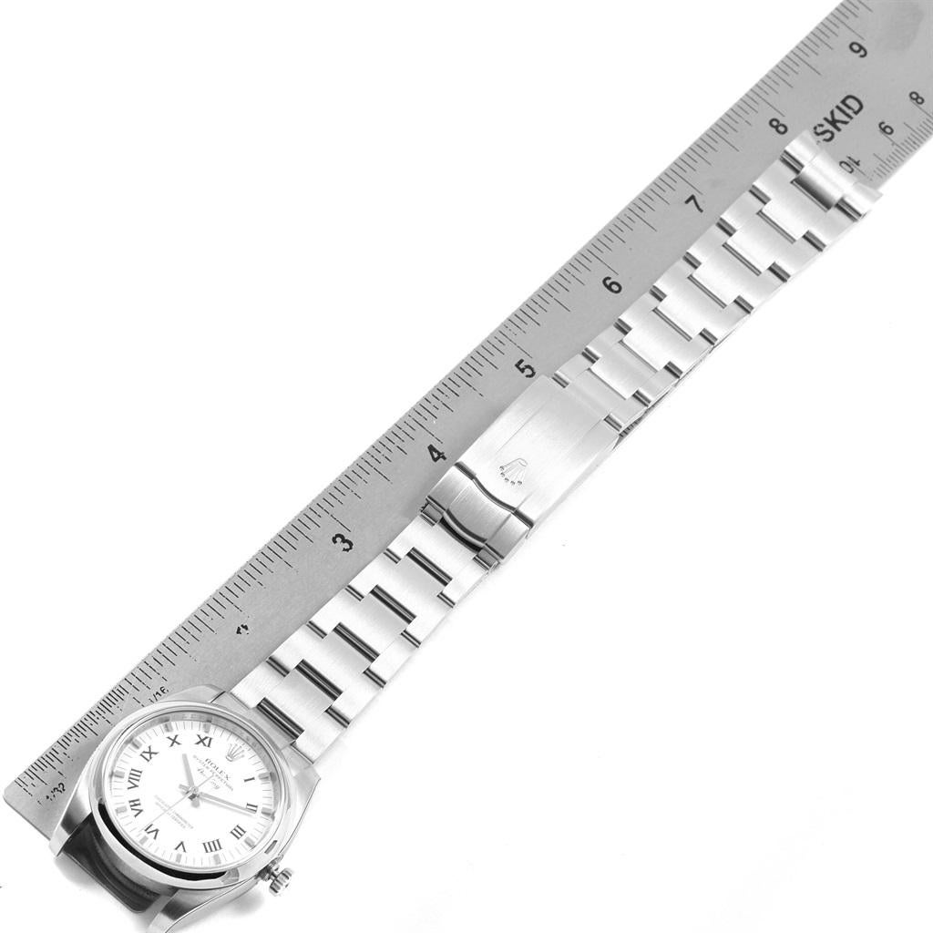 Rolex Air King White Roman Dial Steel Unisex Watch 114200 Box 6