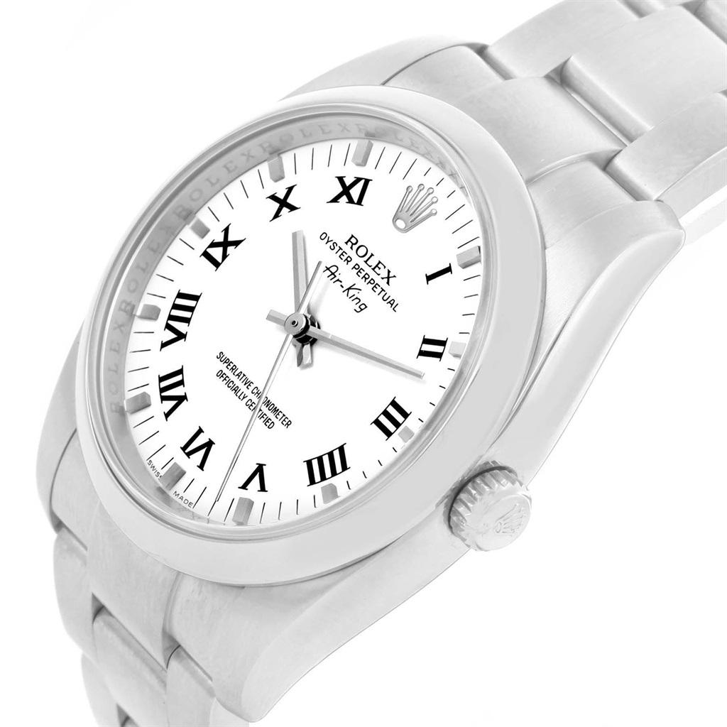 Rolex Air King White Roman Dial Steel Unisex Watch 114200 Box 3