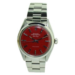 Used Rolex Air King with Custom Dial and Original Oyster Bracelet from 1980 or 1981