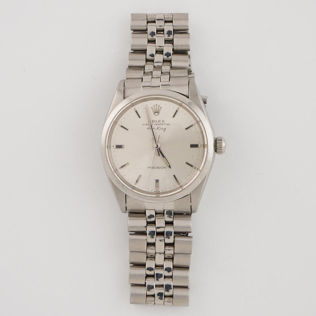 Rolex Airking Mens Wristwatch. Steel, automatic with jubilee bracelet. Serial number: 1.560.480

Origin: Swiss

Date: Circa 1967