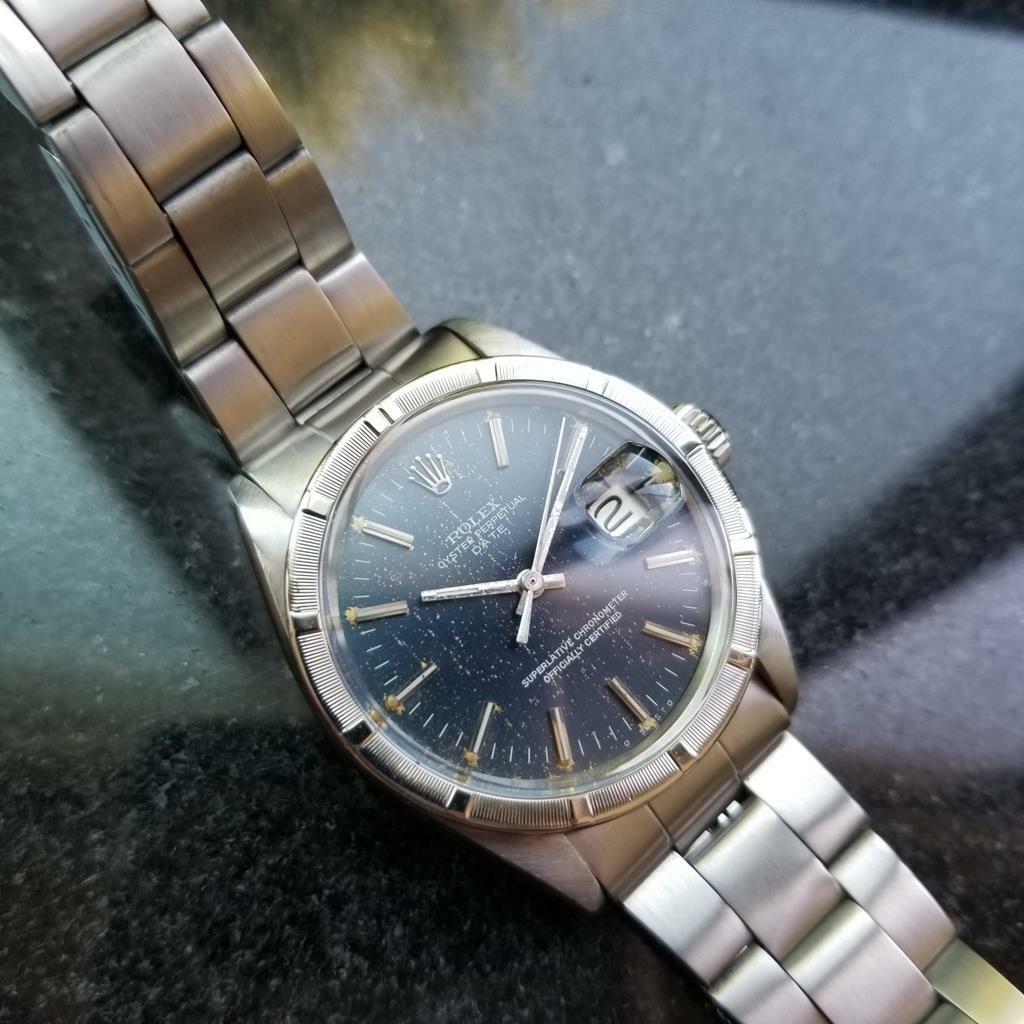 Rolex All Original Men's Oyster Perpetual Date 1501 Automatic, circa 1971 MS133 In Excellent Condition In Beverly Hills, CA