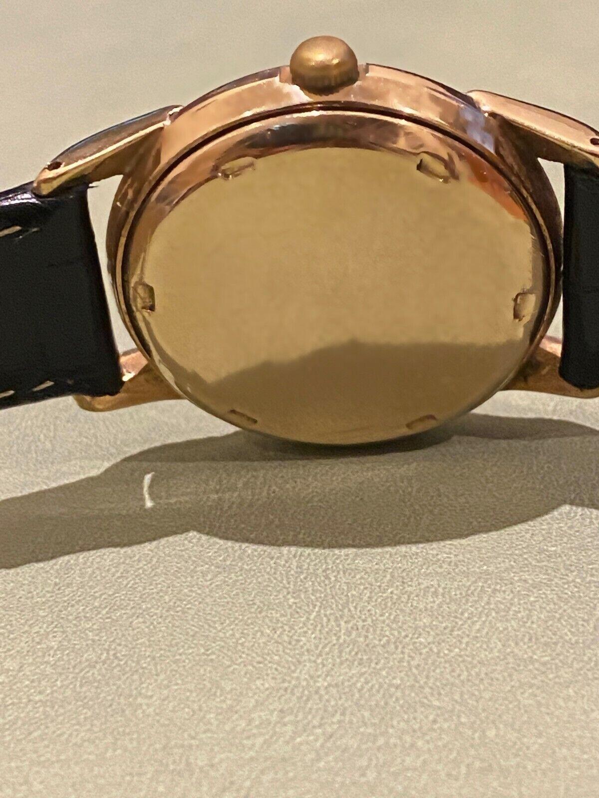 Retro Rolex Aqua 10ct Rose Gold Vintage circa 1950s Mens' Watch, All Original Parts