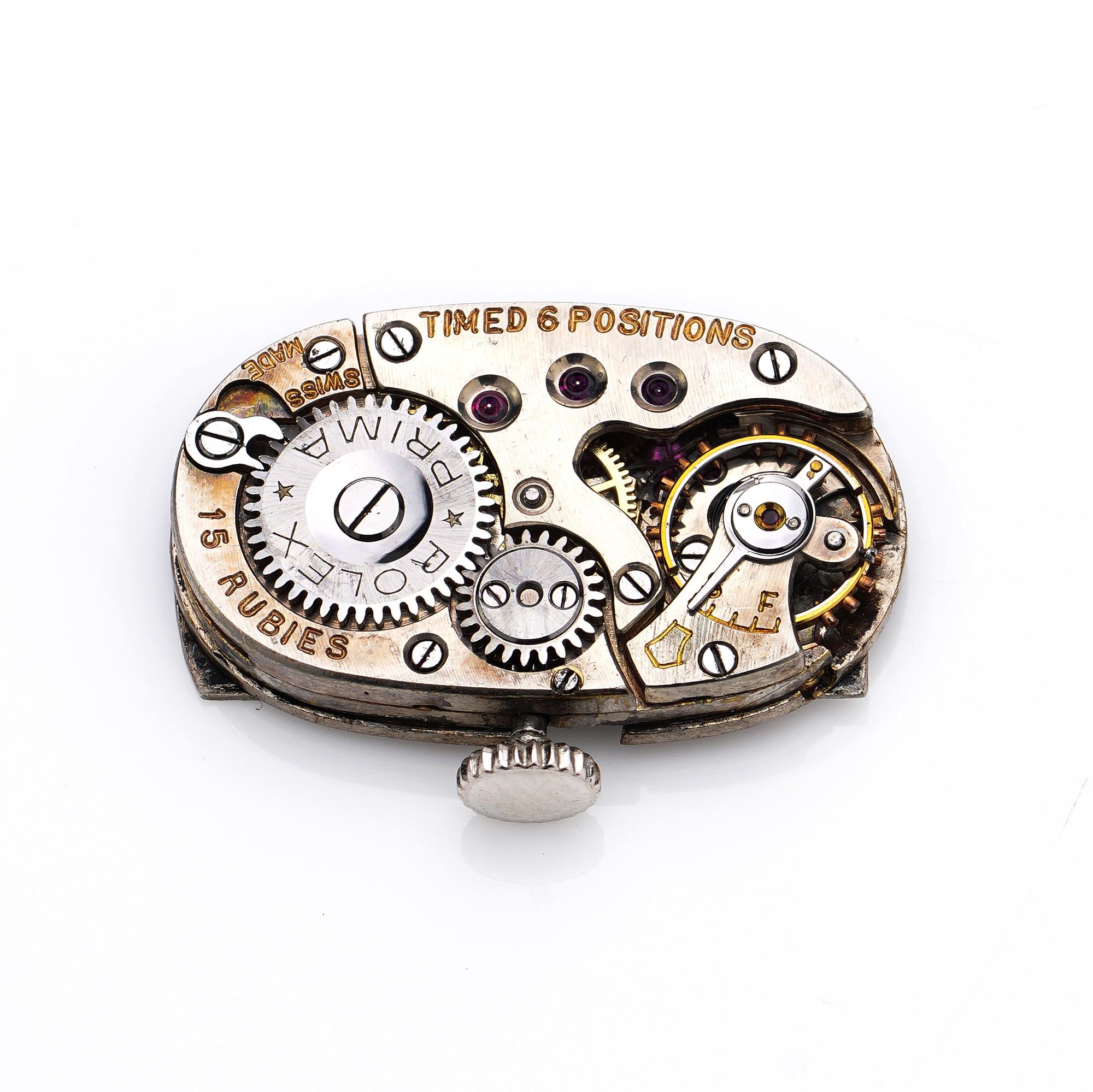 Rolex Art Deco 18kt, White Gold Ladies Wristwatch with Diamonds 6
