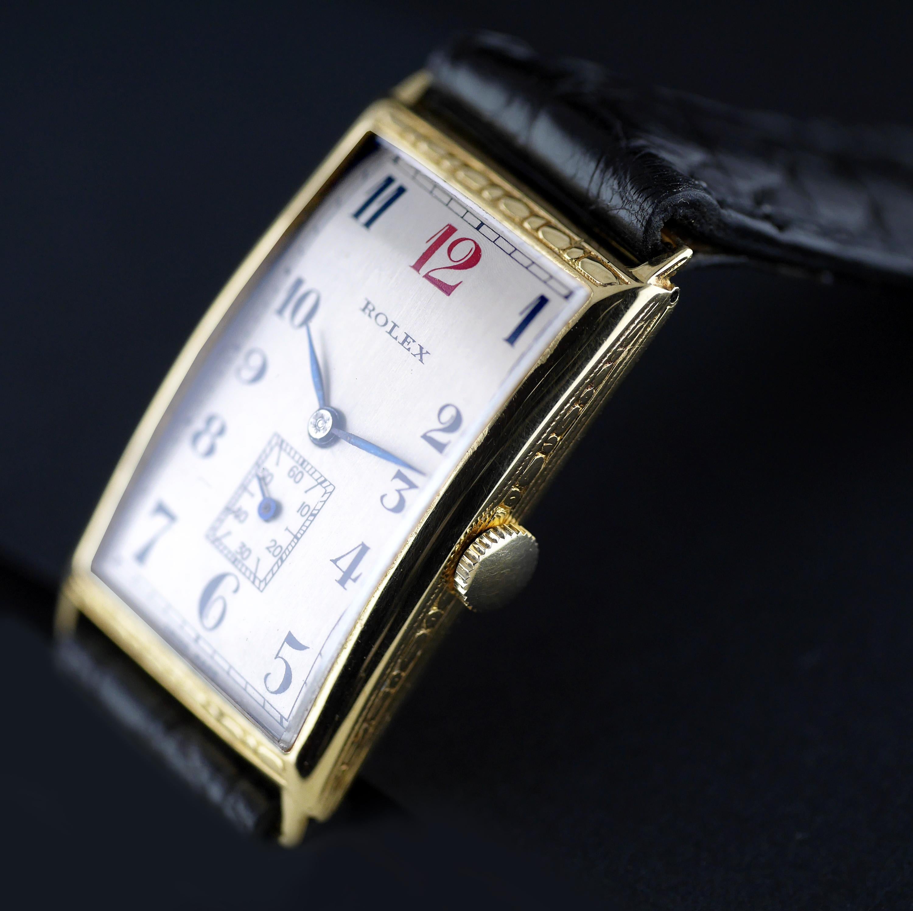 Rolex Art Deco, Gold, 1927 In Excellent Condition In London, GB