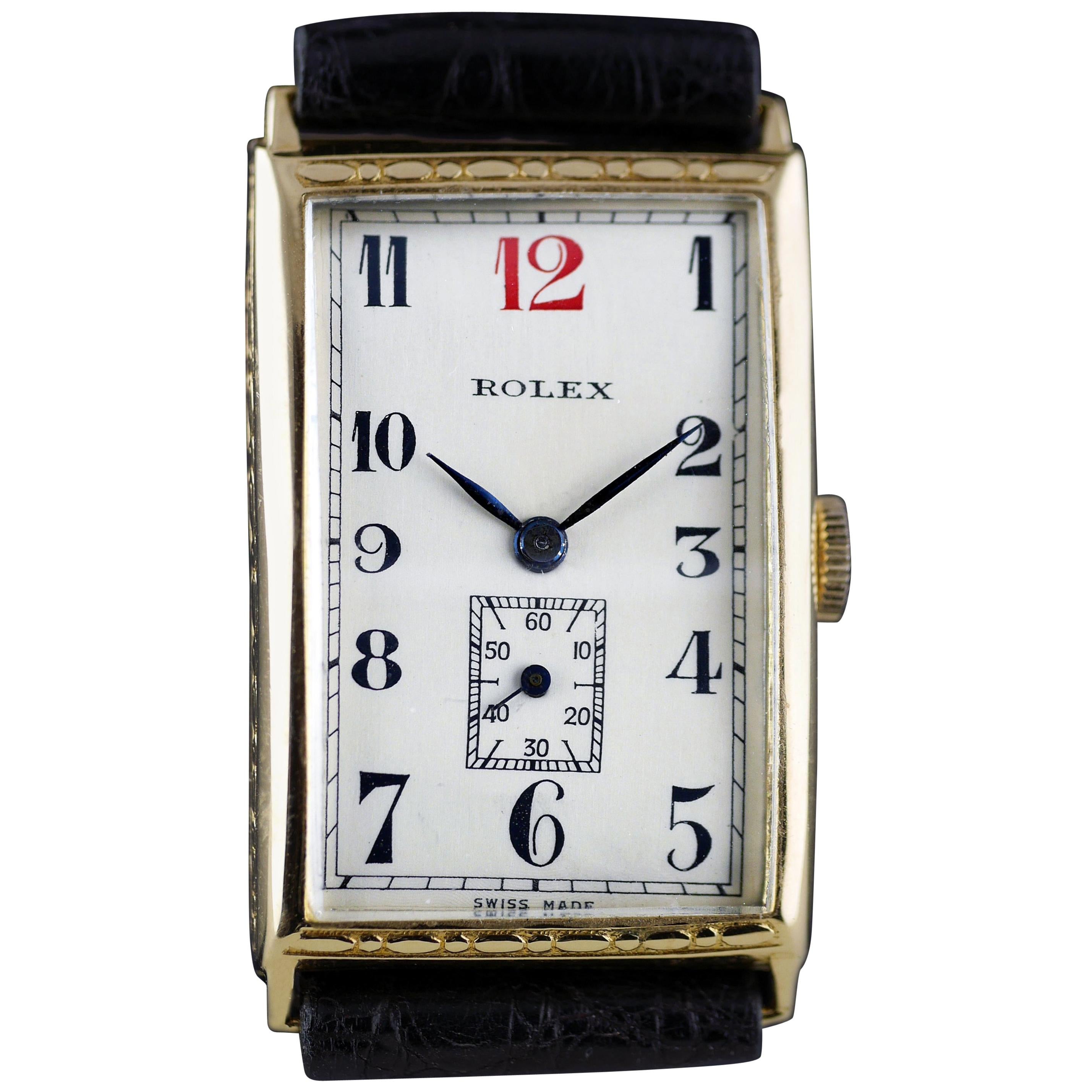 Rolex Art Deco, Gold, 1927 at 1stDibs