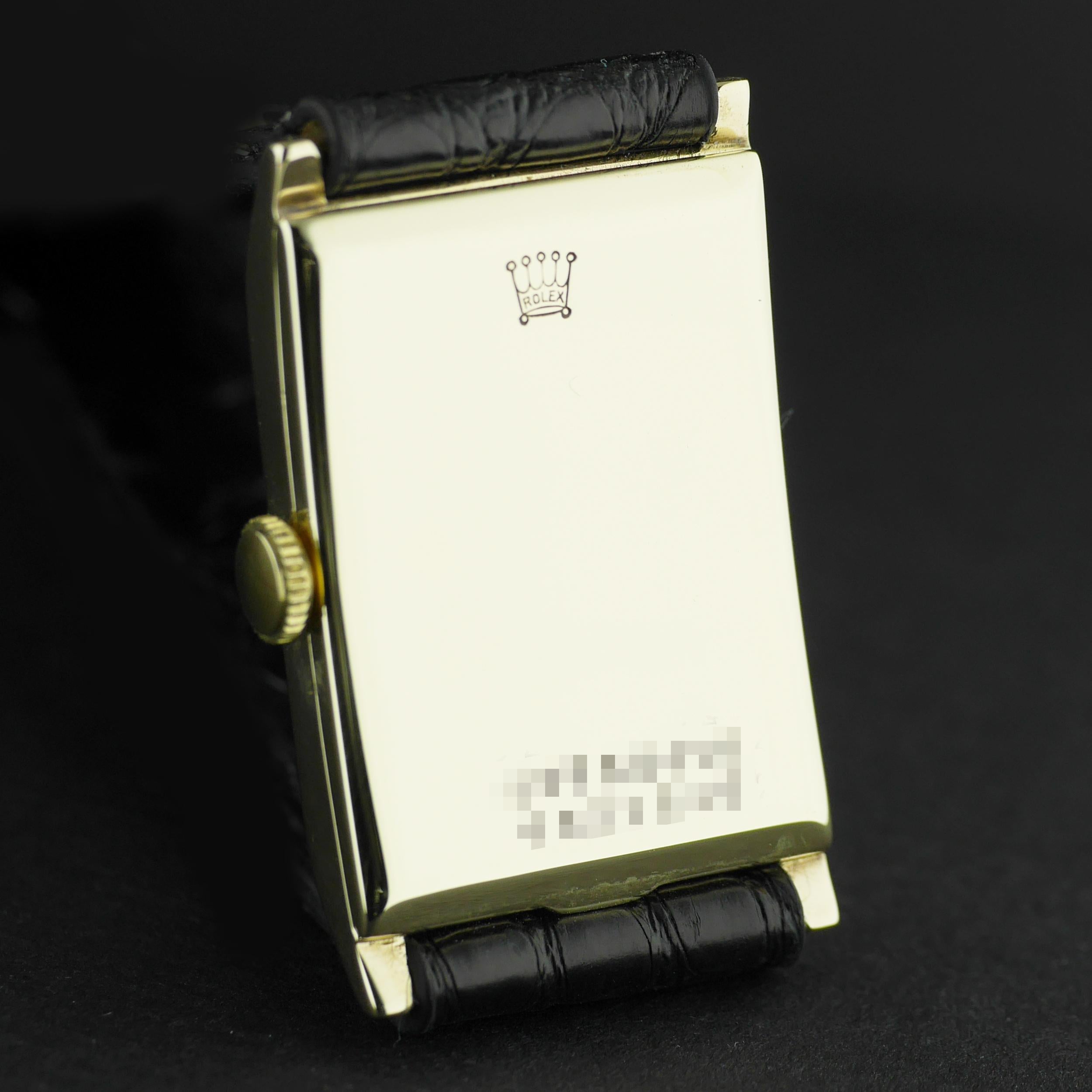 Rolex, Art Deco, Gold-Armbanduhr 1938 im Angebot 5