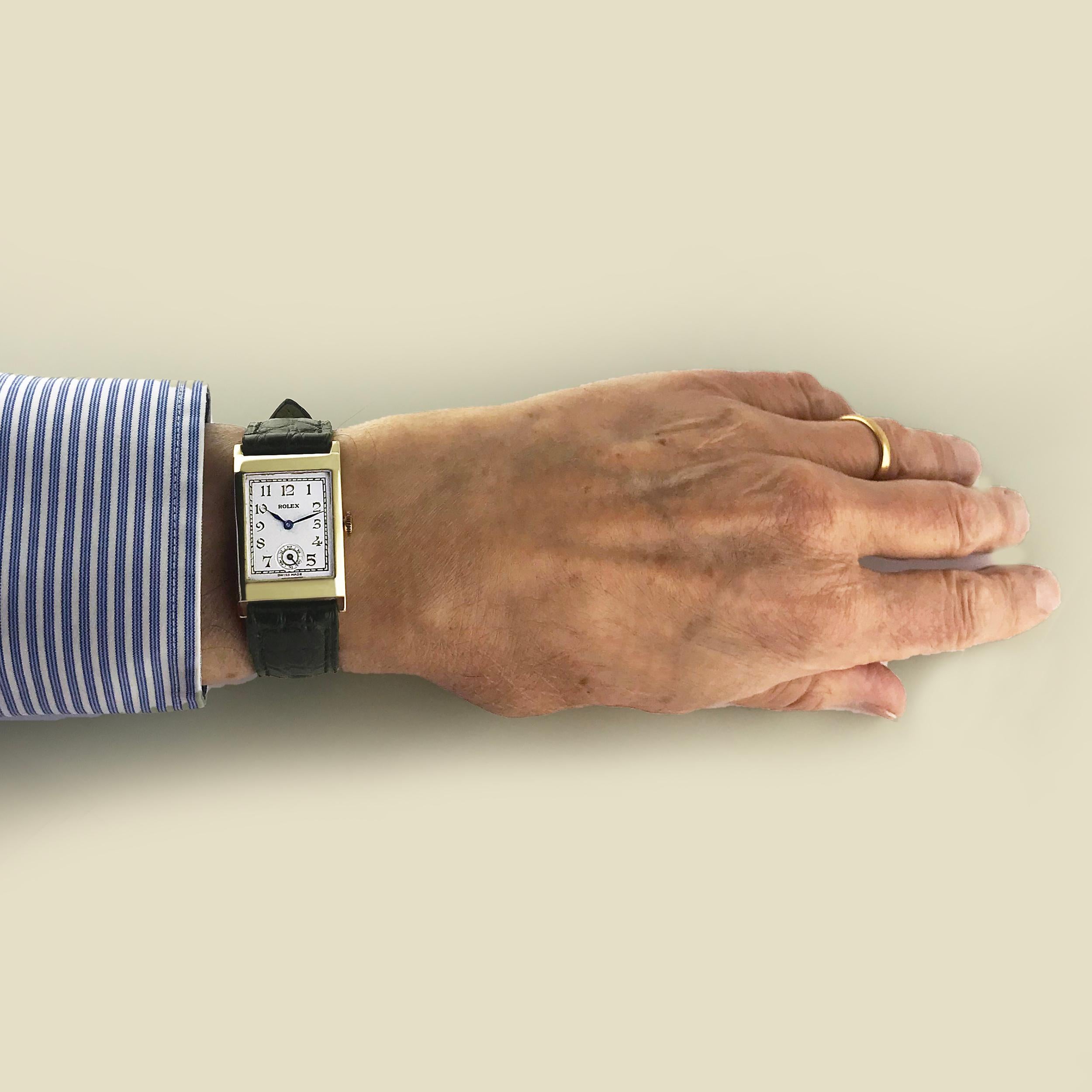 Rolex, montre-bracelet Art déco en or 1938 en vente 6