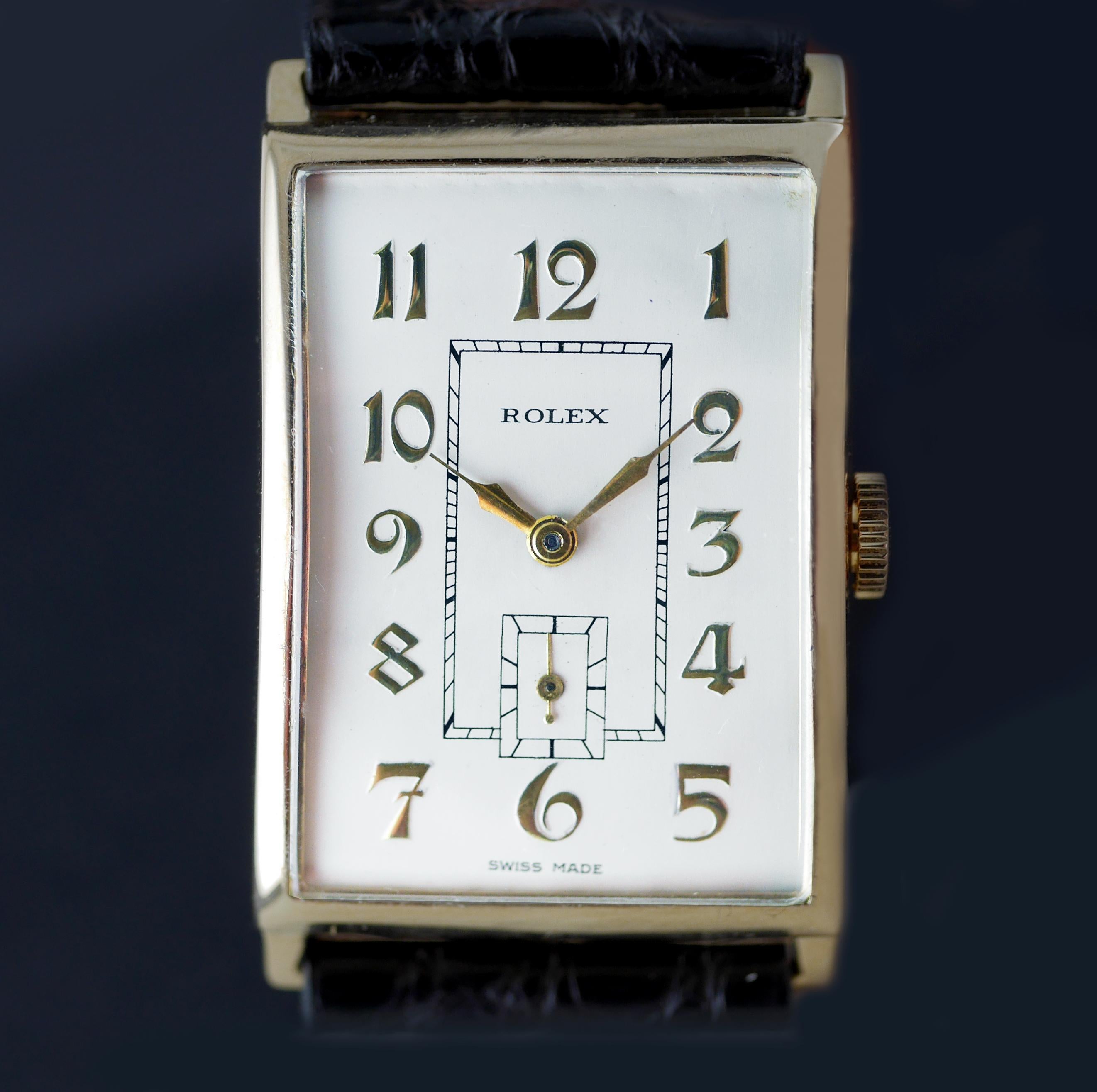 Rolex Art Deco Gold Wristwatch, 1930 4