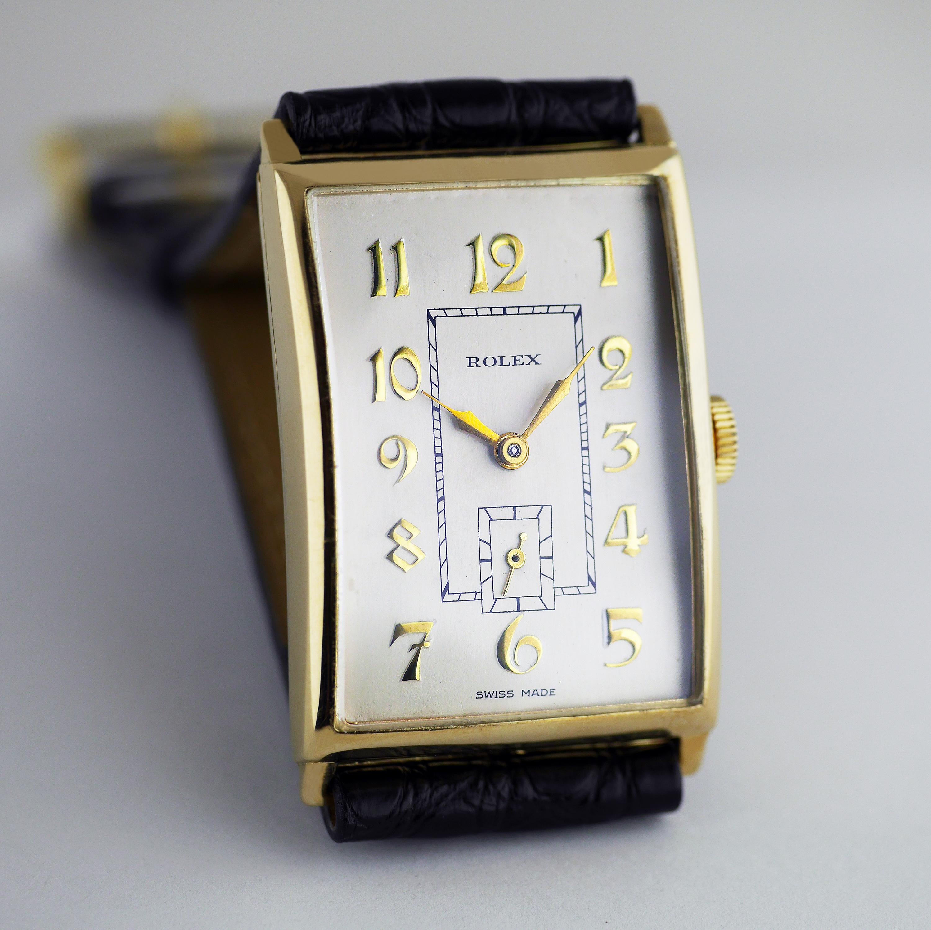 Rolex Art Deco Gold Wristwatch, 1930 5