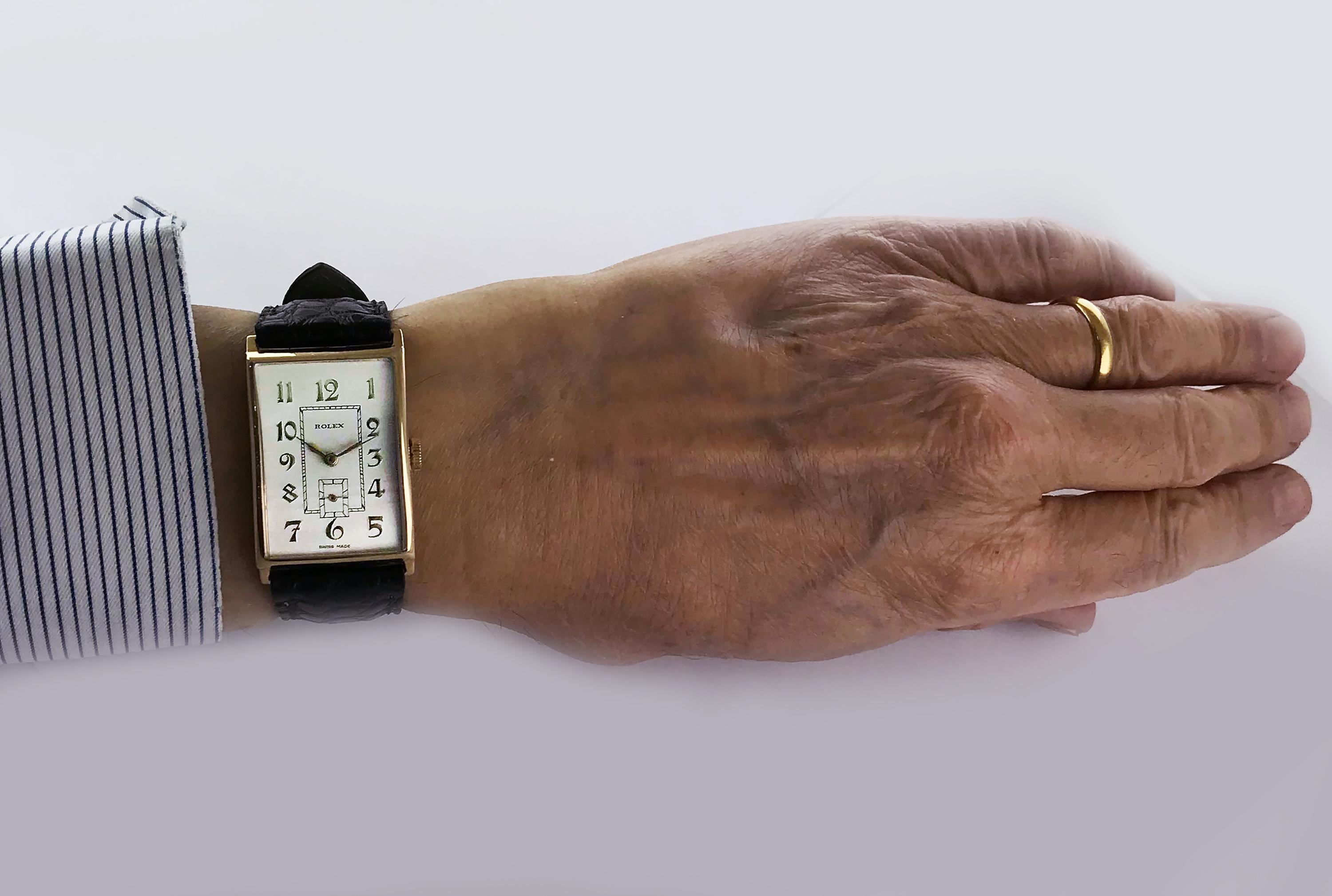 Rolex Art Deco Gold Wristwatch, 1930 7
