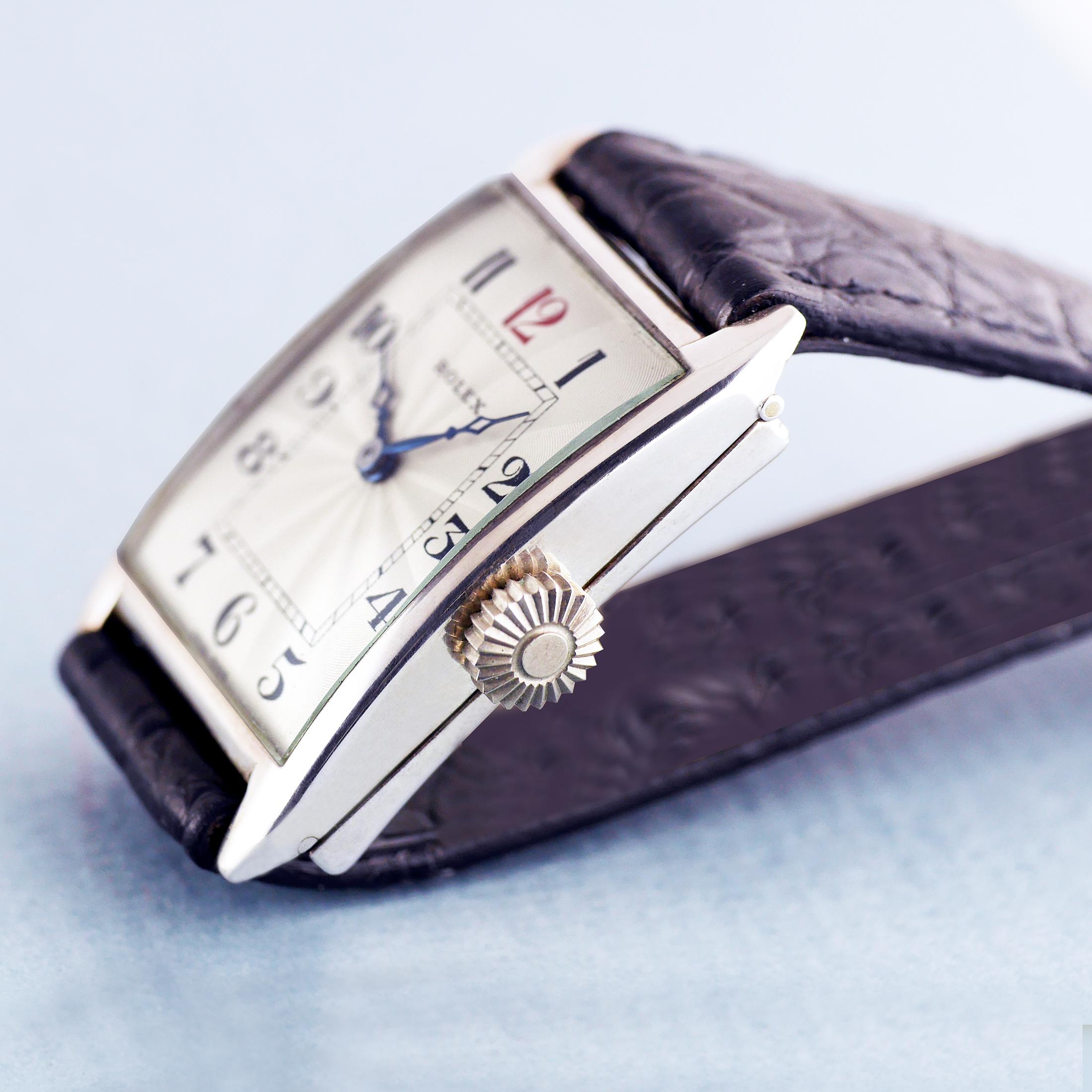 Women's or Men's Rolex Art Deco Silver Wristwatch, 1925