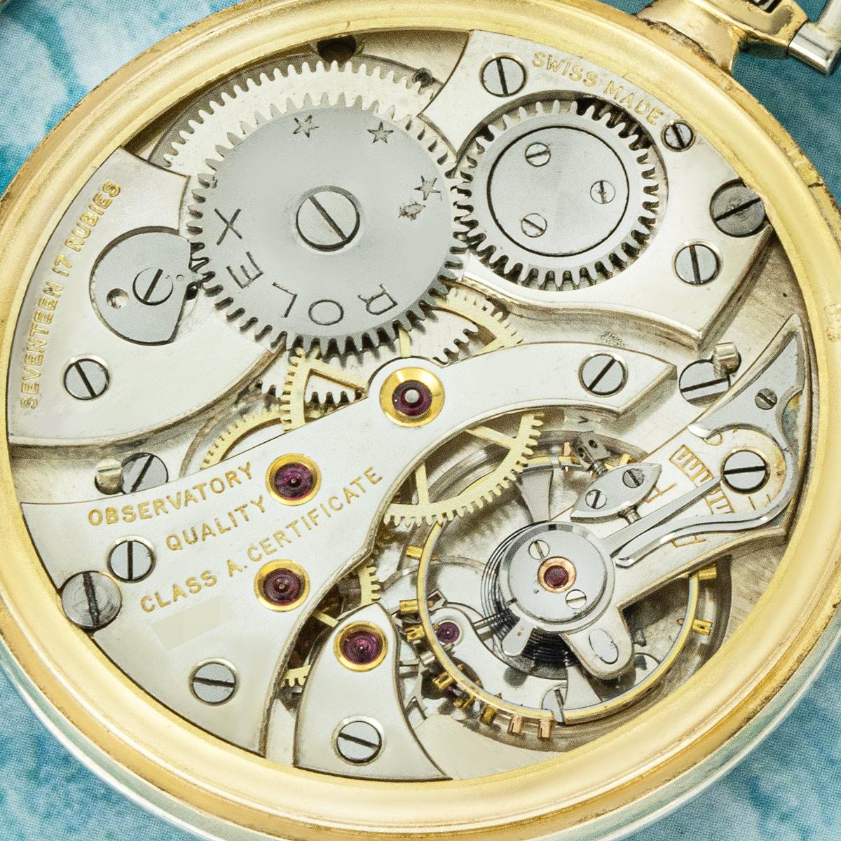 Rolex. Asprey. A Rare Gold Observatory Pocket watch C1920 For Sale 2