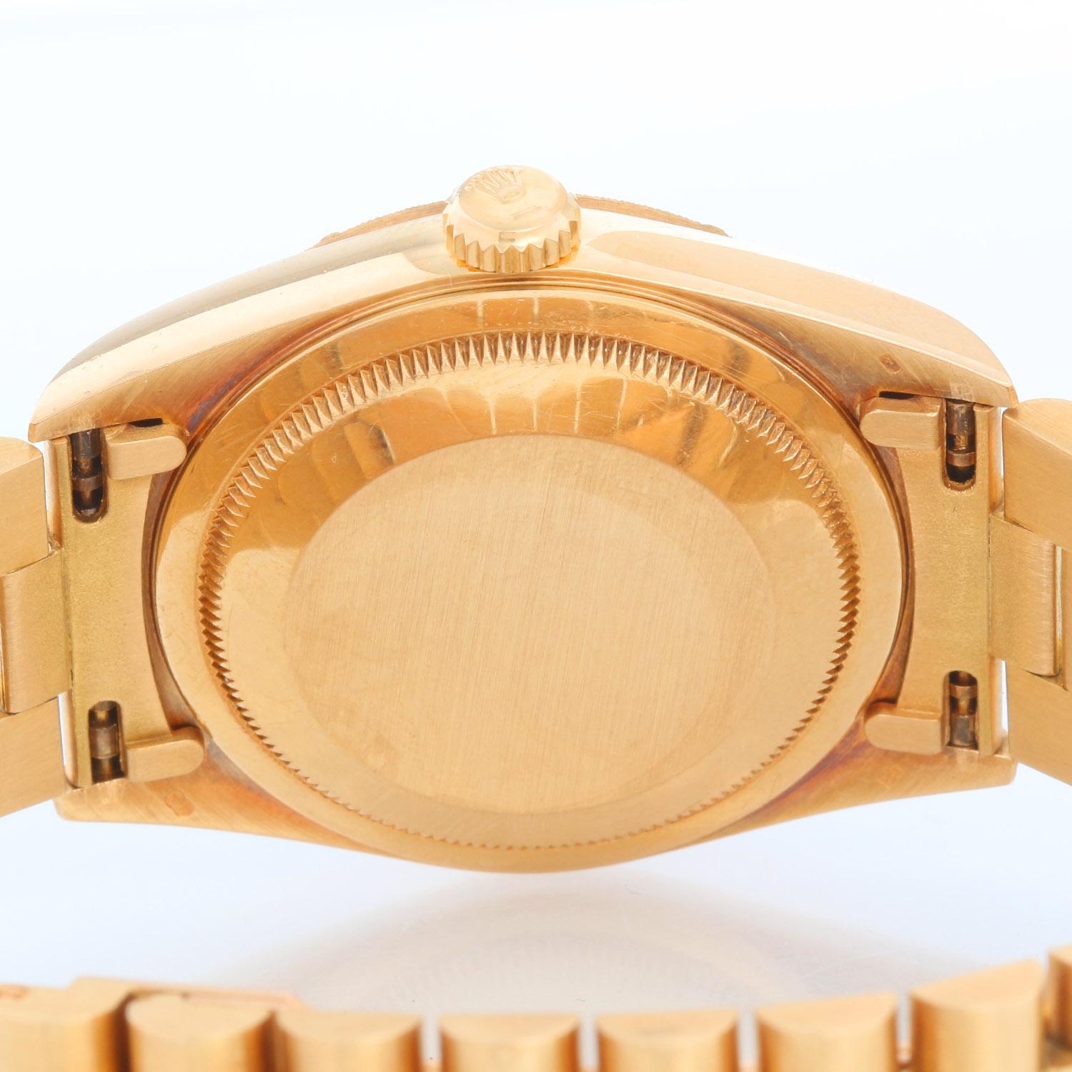 Rolex Bark President Day-Date Men's 18k Gold Watch 18248 For Sale 1