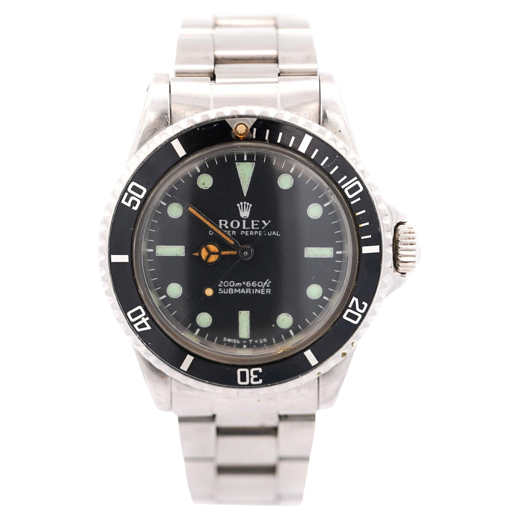 Rolex Bart Simpson 5513 Submariner 40mm Stahl unpoliert um 1960