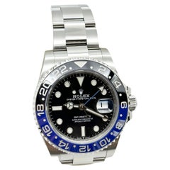 Rolex Batman GMT Master II 126710BLNR Black Blue Stainless Steel Box