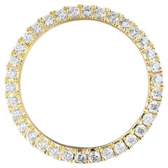 Rolex Bezel 4.50 Carat VVS Diamonds 14K Gold