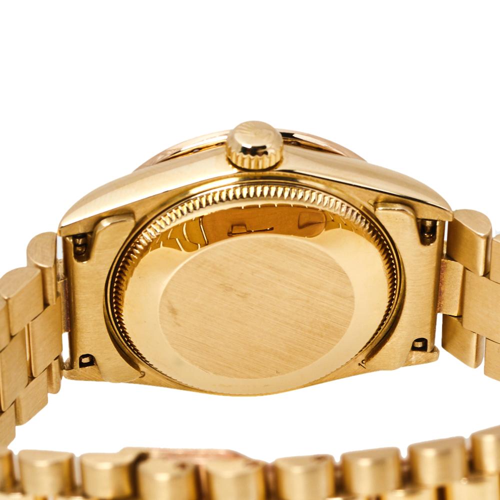 Rolex Black 18K Yellow Gold Diamond Datejust 68278 Women's Wristwatch 31 mm 1