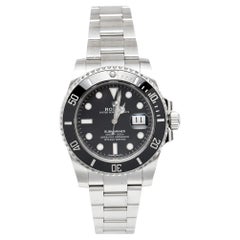 Rolex Black Ceramic Stainless Steel Submariner 116610 Men's Wristwatch 40 mm