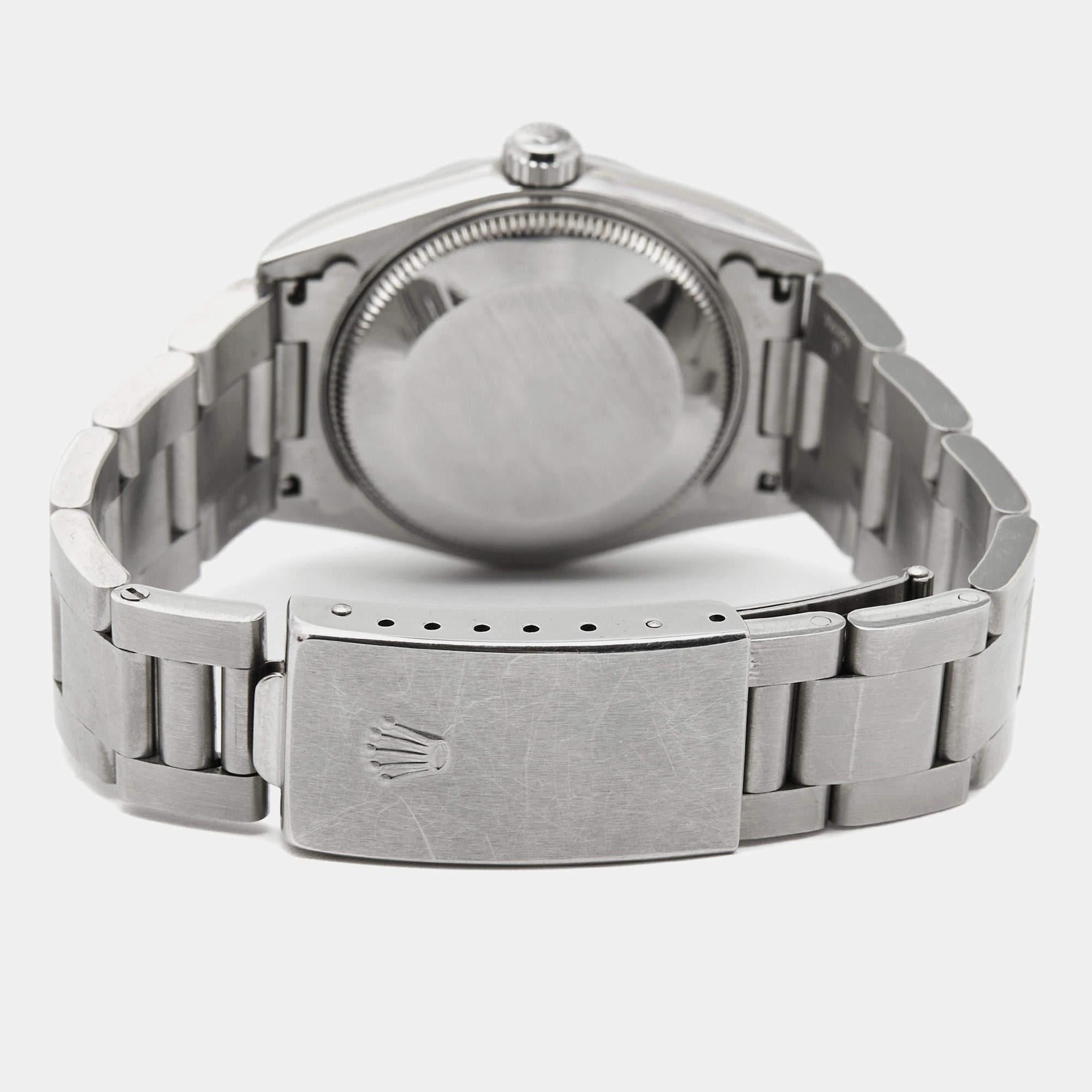 Contemporary Rolex Black Stainless Steel Datejust 78240 Women's Wristwatch 31 mm
