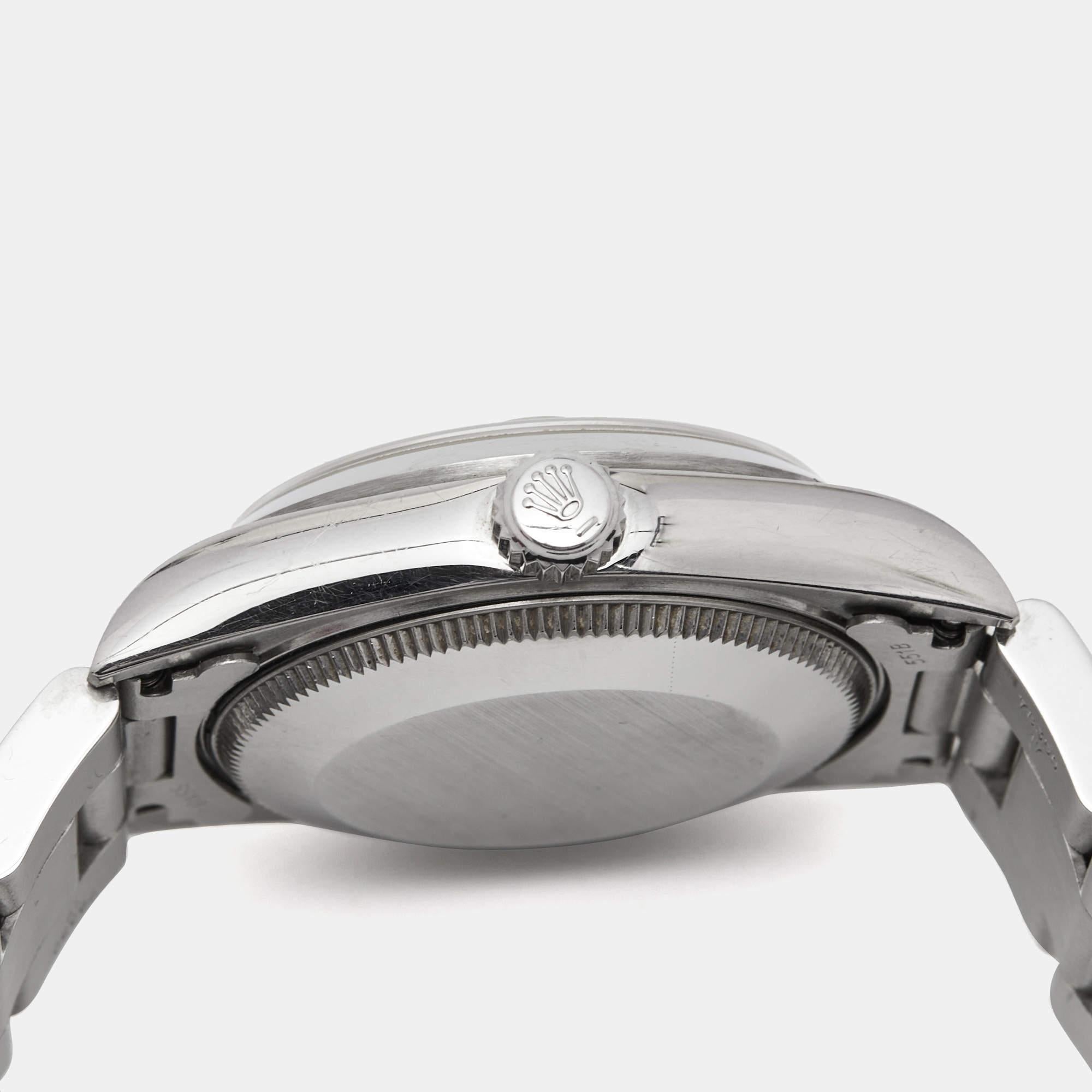 Rolex Black Stainless Steel Datejust 78240 Women's Wristwatch 31 mm In Good Condition For Sale In Dubai, Al Qouz 2