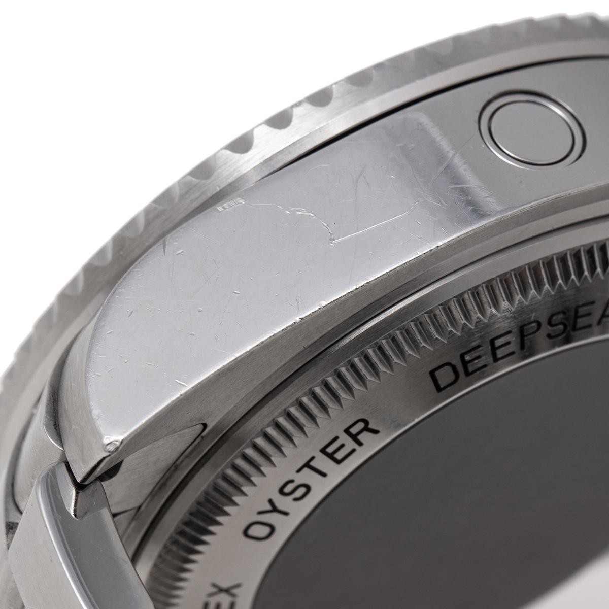 Contemporary Rolex Black Stainless Steel DeepSea Sea-Dweller 116660 Men's Wristwatch 44 mm