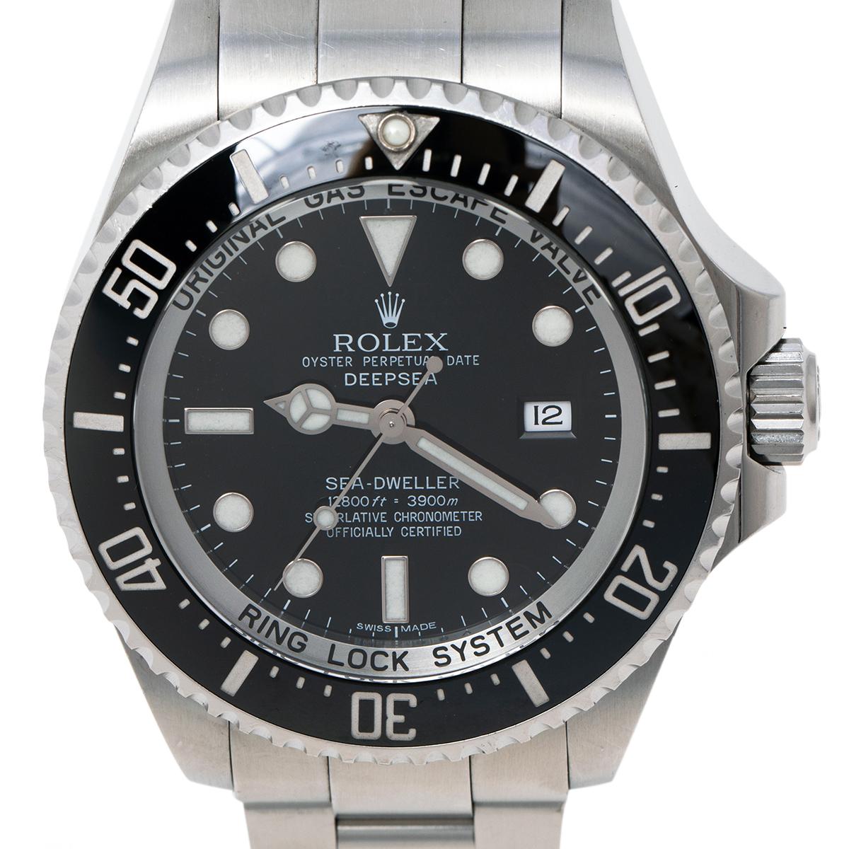 Rolex Black Stainless Steel DeepSea Sea-Dweller 116660 Men's Wristwatch 44 mm 2