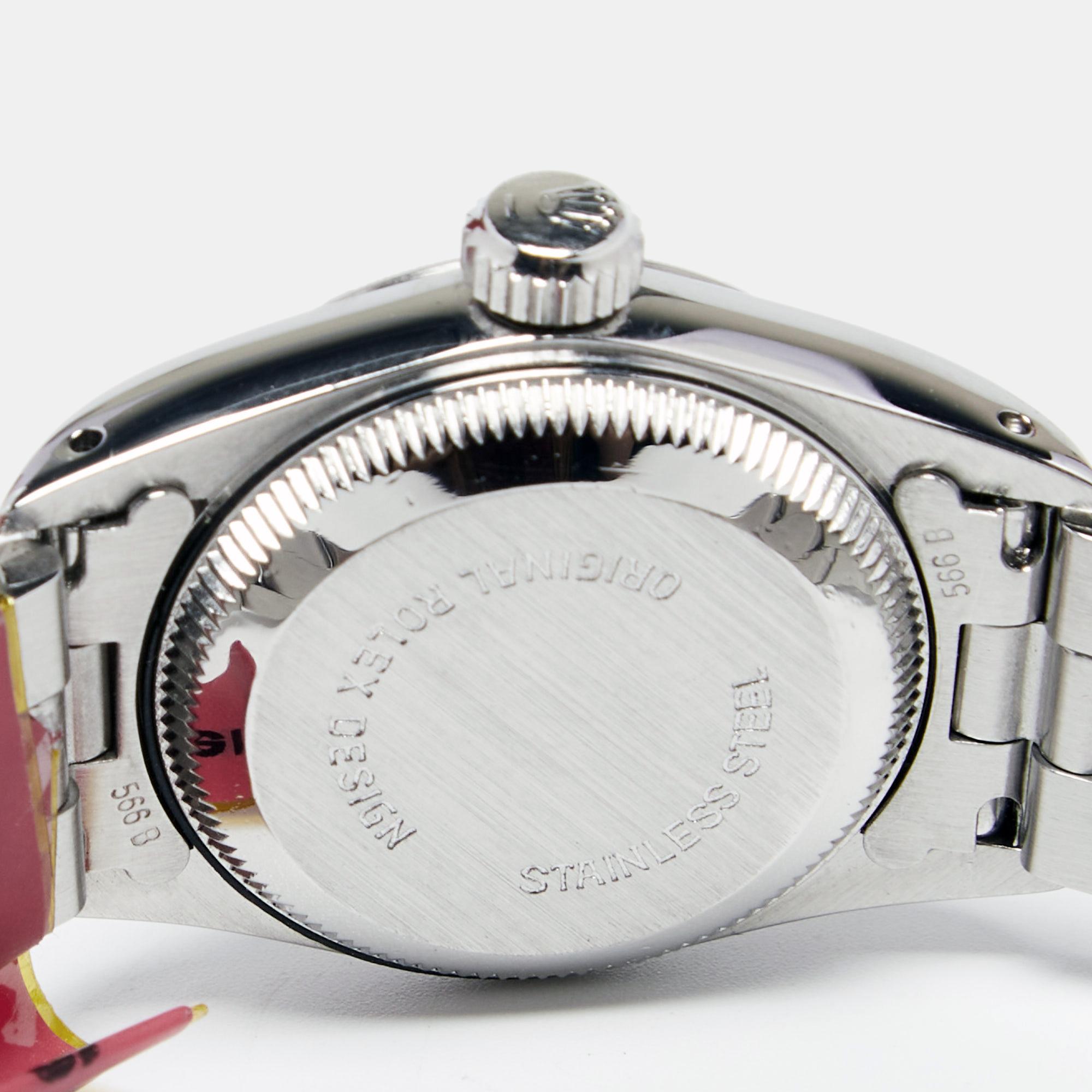 Rolex Black Stainless Steel Oyster Perpetual 67230 Women's Wristwatch 24 mm 1