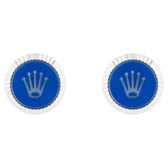 Gemelos Rolex Cerachrom Azul Oro Blanco A1039