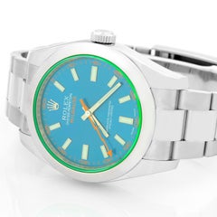 Rolex "Blue" Milgauss Stainless Steel Men's Watch 116400 GV