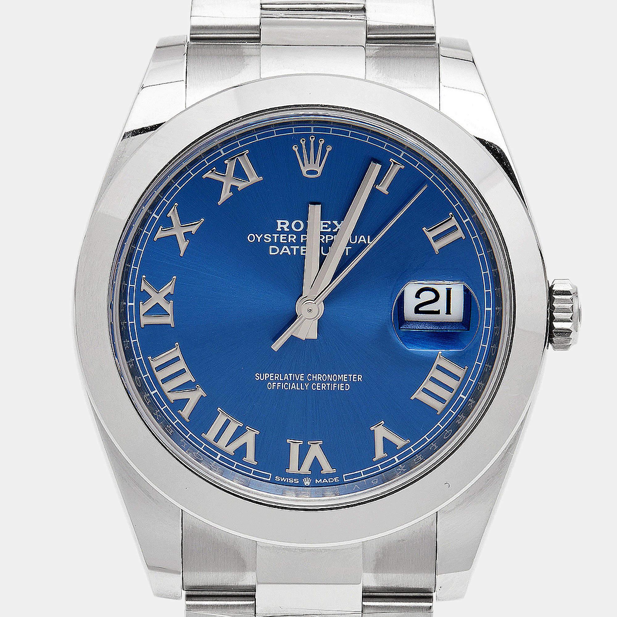 Rolex Blue Oystersteel Datejust M126300-0017 Women's Wristwatch 41 mm 1