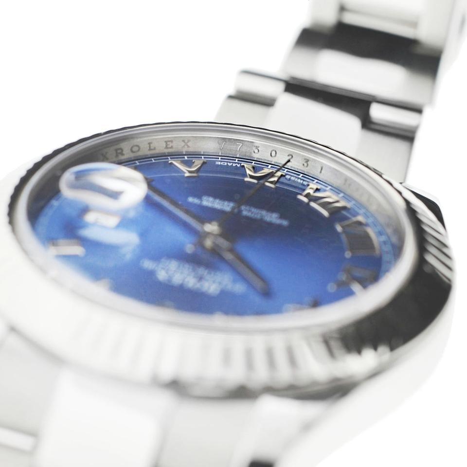 Rolex Blue Roman 116334 Datejust Ii Dial Fluted Bezel Stainless Steel Watch 2