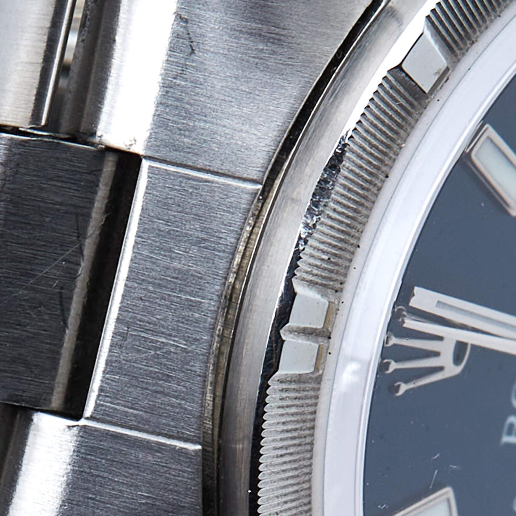 Rolex Blue Stainless Steel Air-King 14010M Men's Wristwatch 34 mm 10