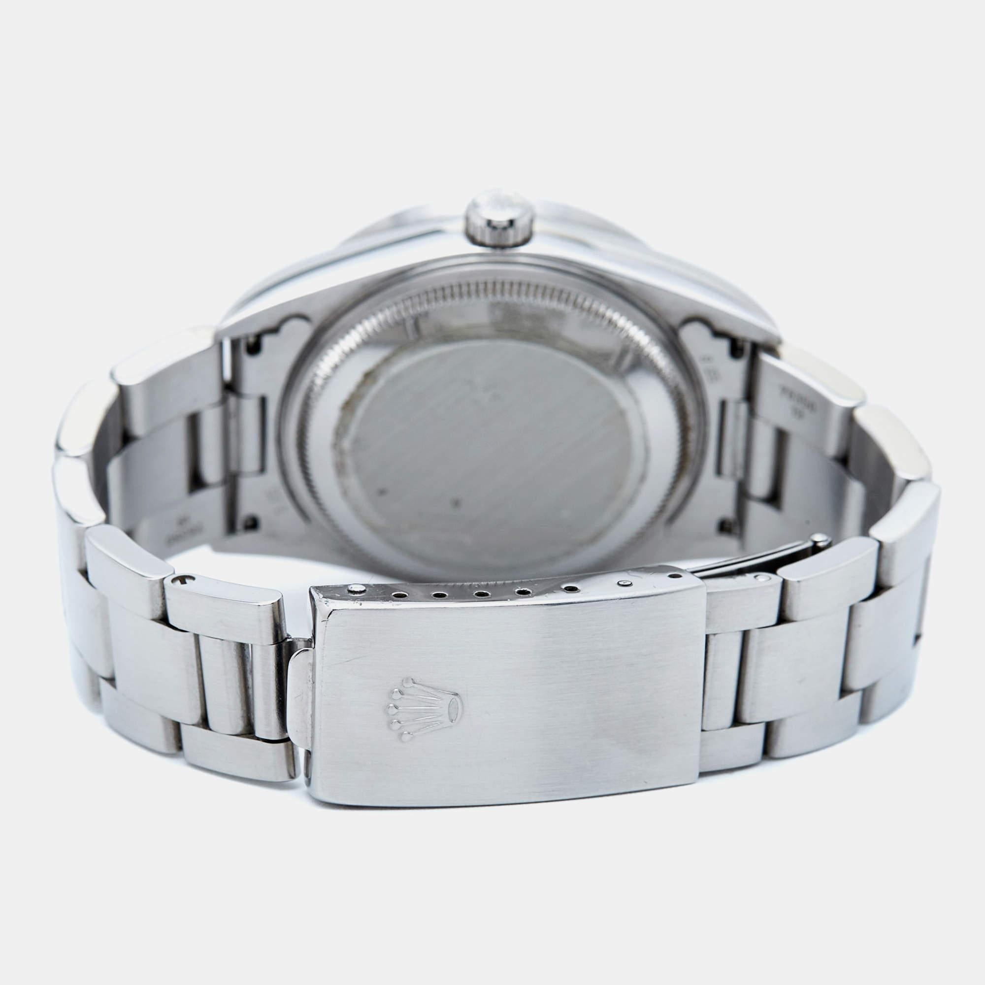 Rolex Blue Stainless Steel Air-King 14010M Men's Wristwatch 34 mm 4