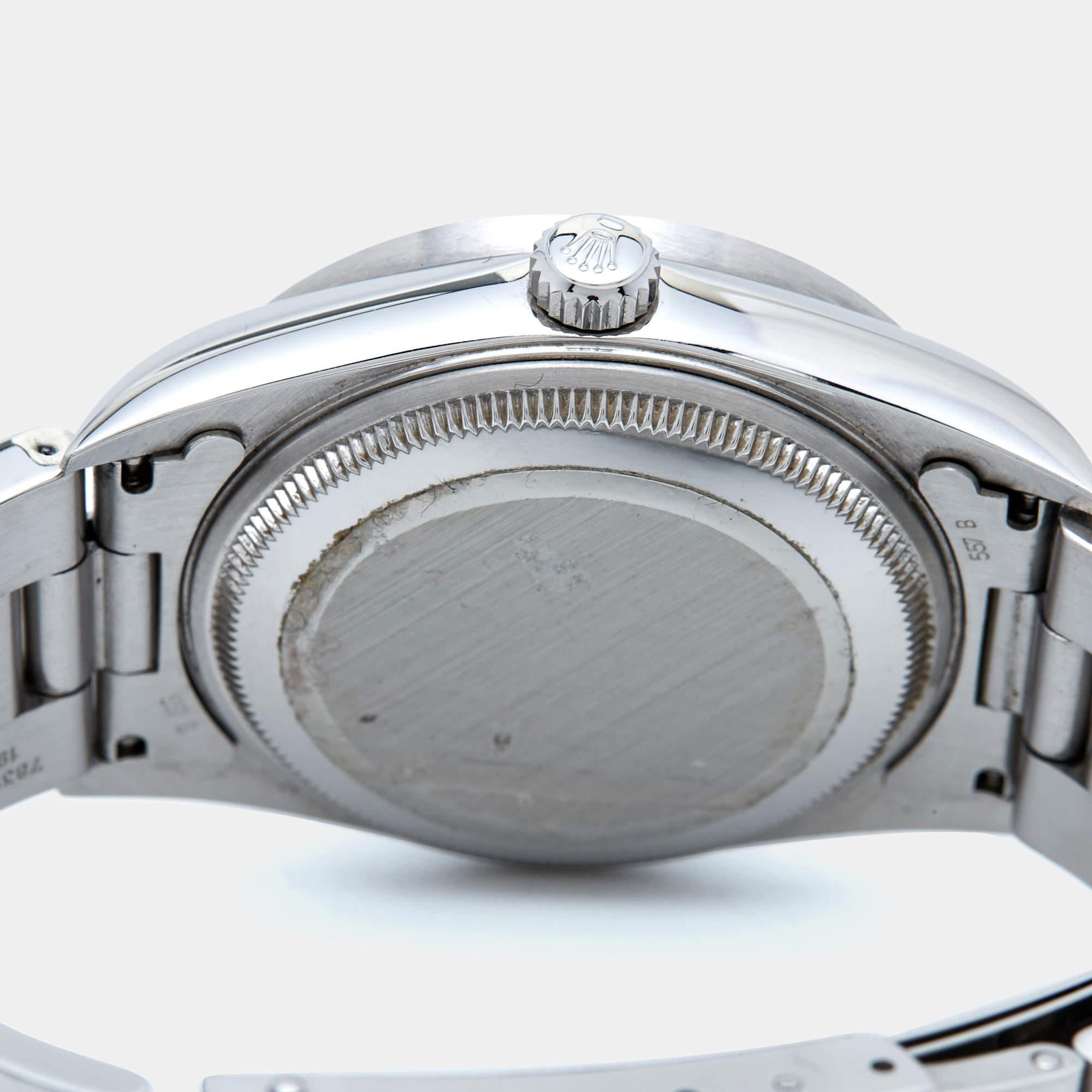 Rolex Blue Stainless Steel Air-King 14010M Men's Wristwatch 34 mm 5