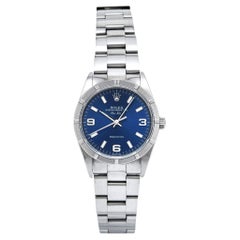 Rolex Blue Stainless Steel Air-King 14010M Men's Wristwatch 34 mm
