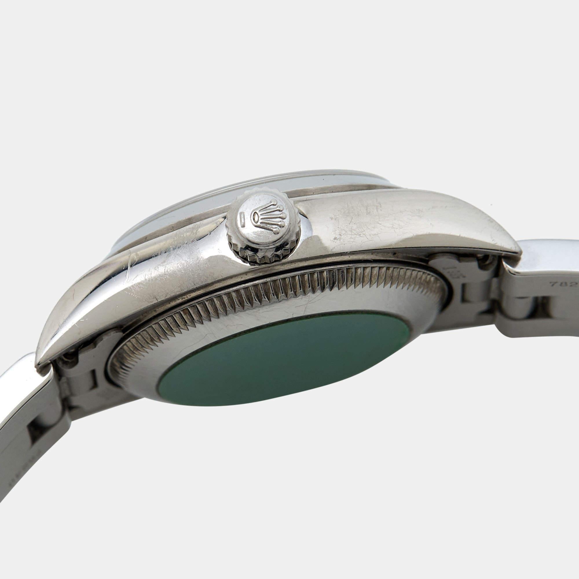 Rolex Blue Stainless Steel Oyster Perpetual 76080 Women's Wristwatch 24 mm 7