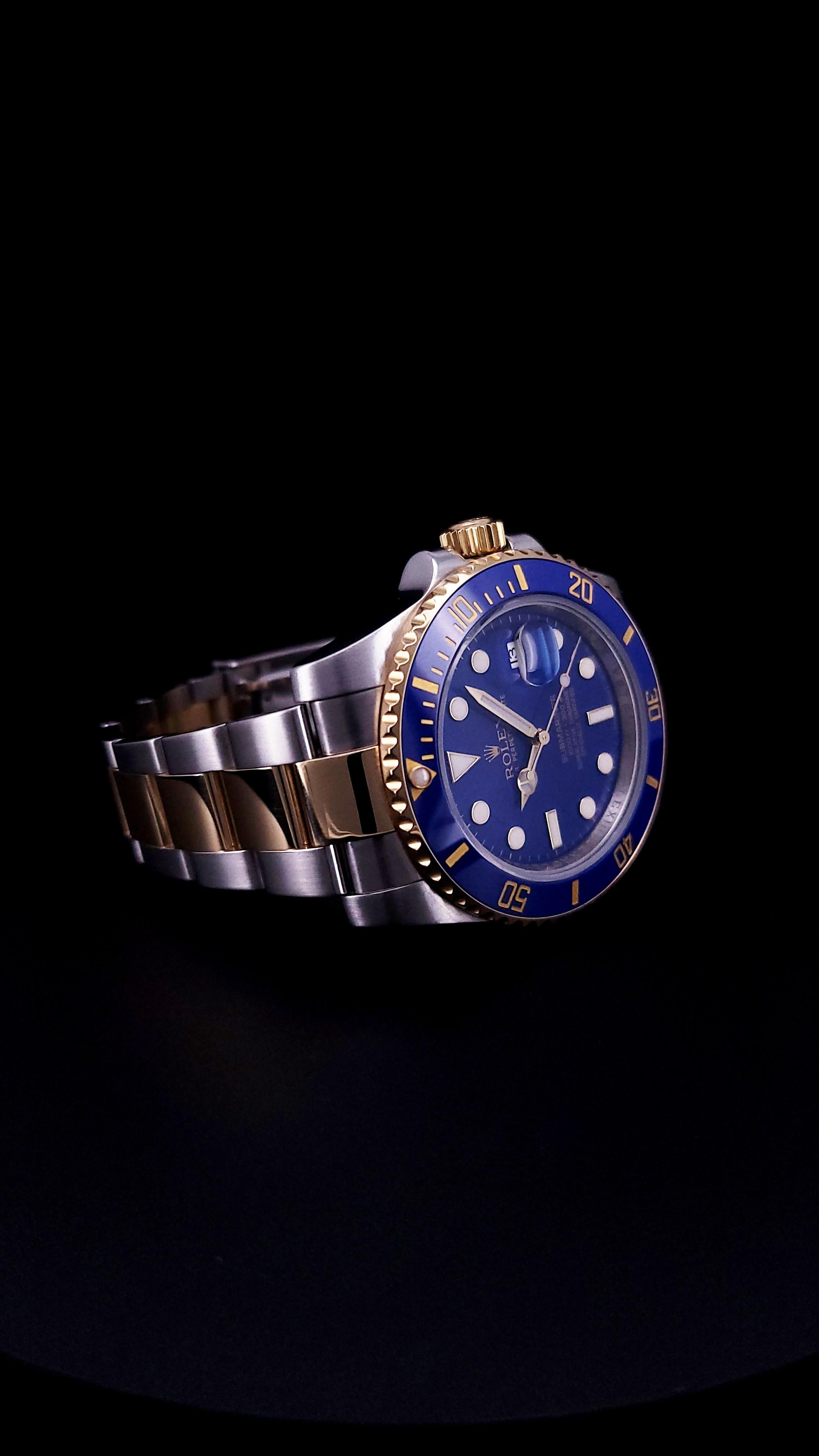 Rolex Blue Submariner Date Two-Tone Watch 116613LB For Sale 1