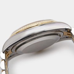Rolex Blue Vignette 18K Yellow Gold Stainless Steel Diamond Datejust 116233