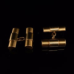 Rolex Bracelet Chain Link Cufflinks in 18 Karat Gold, Circa 1990