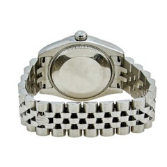 Rolex Brown Diamond 18k White Gold Stainless Steel Datejust Wristwatch 31 mm