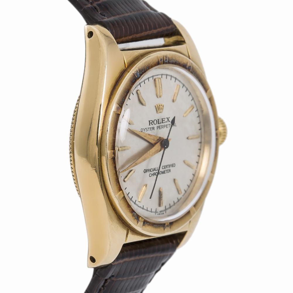 Rolex Bubble Back 5015 Unpolished Mens Automatic Vintage Watch 14K Gold 32mm
